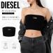  новый товар * стандартный товар *DIESEL дизель A13019 0DLAX 9XX M-Clarksvillex овальный D Logo tube top bare top ребра вязаный черный женский 