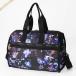  Le Sportsac сумка "Boston bag" LeSportsac DELUXE MED WEEKENDER 2way дорожная сумка цветочный принт черный × темно-синий 4318 E778