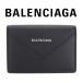  Balenciaga футляр для карточек BALENCIAGA футляр для визитных карточек чехол для пропуска чёрная кожа натуральная кожа письмо Mini кошелек compact чёрный цвет вставка иметь кнопка 505238