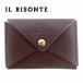  Il Bisonte футляр для карточек футляр для визитных карточек IL BISONTE темно-коричневый ma low ne чехол для пропуска установленный срок карта держатель ячейка для монет кожа натуральная кожа 