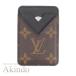  Louis Vuitton футляр для карточек Mag Safeporutokaruto магнит iPhone iPhone задняя сторона для монограмма мака sa- кожа чёрный черный 