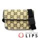  Gucci сумка "body" 598181 GG шерсть женский сумка-пояс бежевый прекрасный товар б/у 