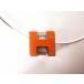 HERMES Hermes машина ju пепел H Cube колье orange × серебряный 