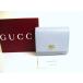  Gucci GUCCI двойной Gbai цвет маленький бумажник кожа 2. складывать кошелек compact бумажник [ не использовался хранение товар ]