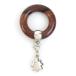  Hermes HERMES шарф кольцо звезда .... выставка ограничение дерево / metal Brown / серебряный 