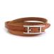  Hermes HERMES браслет api кожа / metal Brown / серебряный 