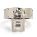  Hermes HERMES шарф кольцо Hkatena очарование metal / кожа серебряный / черный 