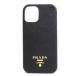  Prada PRADA смартфон кейс iPhone12 mini кейс кожа черный 