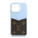  Louis Vuitton LOUIS VUITTON смартфон кейс iPhone 13 Pro кейс кожа голубой × Brown 