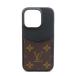  Louis Vuitton LOUIS VUITTON смартфон кейс iPhone13 PRO кейс IPHONE* бампер 13 PRO кожа черный × Brown 