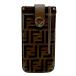  Fendi FENDI смартфон кейс phone держатель phone сумка Zucca кожа Brown 