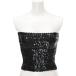  bare top tube top 11 L corresponding spangled × knitted tops lady's black beautiful goods | limited time special SALE|51IB98