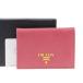  Prada safia-no metal футляр для карточек 1M0945 кожа Logo футляр для визитных карточек женский розовый PRADA |LYP участник ограничение распродажа |03LA30