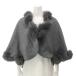  Viaggio Blu пончо накидка пальто мех лисы 2 M соответствует перо ткань Short женский серый Viaggio Blu |LYP участник ограничение распродажа |52KC37