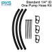 PKS one насос шланг комплект 3 стойка стандартный 1/4" ID камера кайт детали для замены комплект one насос труба ремонт сопутствующие товары 