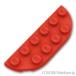 Lego детали продажа поотдельности #18980 plate раунд угол 2 x 6 - двойной : красный | LEGO. детали 