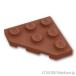レゴ パーツ ばら売り #2450 ウェッジプレート 3 x 3 - コーナーカット：ブラウン | LEGOの部品
