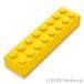  Lego детали продажа поотдельности #3007 блок 2 x 8: желтый | LEGO. детали 