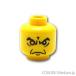  Lego детали продажа поотдельности #3626pb0300 Mini fig head - красный одна сторона глаз. ... лицо : желтый | LEGO. детали 