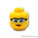  Lego детали продажа поотдельности #3626pb1766 Mini fig head - голубой солнцезащитные очки. женщина : желтый | LEGO. детали 