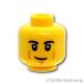  Lego детали продажа поотдельности #3626pb2385 Mini fig head -... разряд Smile : желтый | LEGO. детали 