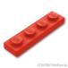  Lego детали продажа поотдельности #3710 plate 1 x 4: красный | LEGO. детали 