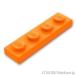  Lego детали продажа поотдельности #3710 plate 1 x 4: orange | LEGO. детали доска 