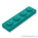  Lego детали продажа поотдельности #3710 plate 1 x 4: темный бирюзовый | LEGO. детали 