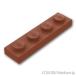  Lego детали продажа поотдельности #3710 plate 1 x 4: Brown | LEGO. детали доска 