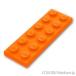  Lego детали продажа поотдельности #3795 plate 2 x 6: orange | LEGO. детали доска 
