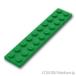  Lego детали продажа поотдельности #3832 plate 2 x 10: зеленый | LEGO. детали 