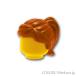  Lego детали продажа поотдельности #87990 Mini fig волосы - ширина ... "конский хвост" : темный orange | LEGO. детали 