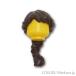  Lego детали . продажа поотдельности #88286 Mini fig волосы - три плетеный : темно-коричневый | lego детали мини фигурка парик парик 