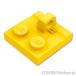  Lego детали продажа поотдельности #92582 шарнир plate 2 x 2 - верх блокировка : желтый | LEGO. детали 