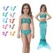  Princess stylish costume colorful 3 point set person fish girl child swimsuit elementary school person fish . dress kindergarten woman . elementary school student 