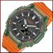 CASIO G-SHOCK カシオ Gショック カーボンコアガード構造 アナデジモデル メンズ腕時計 オレンジ/モスグリーンスケルトン 海外モデル GA-2100HC-4A