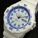 CASIO Standard カシオ スタンダード アナログクォーツ メンズ腕時計 ホワイトラバーベルト ホワイト/ライトネイビー文字盤 海外モデル MRW-200HC-7B2