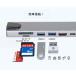 8in1 USB Type-C PD �n�u�ϊ��A�_�v�^�[ Type-C �h�b�O �h�b�L���O �}���[�d Nintendo Switch�Ή� macbook�Ή� SD microSD 8�|�[�g 4K HDMI�J�[�h���[�_ �֘A�摜1