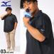  рубашка-поло с коротким рукавом Mizuno MIZUNO 3L 4L 5L 6L белый черный темно-синий . пот скорость .UV cut navi dry одноцветный большой размер мужской День отца бесплатная доставка 