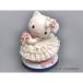 HeLLo Kitty ハローキティ レースドール/陶製人形 〔ホワイト〕 磁器 高さ14×ベース径11cm 日本製〔代引不可〕[21]