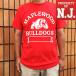 фрукты ob The салон BUDDY × FRUIT OF THE LOOM MAPLEWOOD BULLDOGS футболка короткий рукав bru собака RED красный мужской женский American Casual 