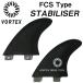 VORTEX ласты стабилизатор FCS соответствует stabi соты core длинная доска 2 шт. комплект матовый черный чёрный серфинг доска для серфинга начинающий начинающий 