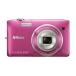 Nikon цифровая камера COOLPIX S3500 оптика 7 кратный zoom разрешающая способность 2005 десять тысяч пикселей клубника розовый S3500PK