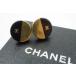  Chanel серьги здесь Mark by цвет раунд круглый аксессуары металлизированный чёрный черный золотой Gold CHANEL 6944j