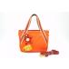  Prada 2way двусторонний Bear брошь очарование плечо ручная сумочка большая сумка треугольник Logo plate нейлон orange PRADA 6827h