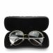  used Chanel glasses 4247-H here Mark metal champagne gold fake pearl plating lady's woman 