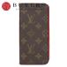  б/у Louis * Vuitton iPhone кейс M61616 монограмма rouge красный Brown iPhone6 блокнот type мобильный кейс женский мужской 