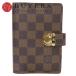  б/у Louis * Vuitton обложка для записной книжки Agenda коала PM R21011 Damier eben Brown органайзер мелкие вещи женский женщина 