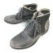  дизель /DIESEL*3 вид кожа / натуральная кожа / короткие сапоги [40/25.0/ серый /GRAY] Portugal производства /Shoes/boots*WB100-5