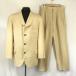  час стоимость 10 десять тысяч и больше * кок колено * Loro Piana / шелк / шелк 70%/ верх и низ выставить [ мужской L степень / бежевый ] однобортный костюм / необшитый на спине /COCKNEY*BF719